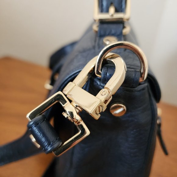 Tory Burch 797 Mini Satchel - Navy Blue - Picture 6 of 10